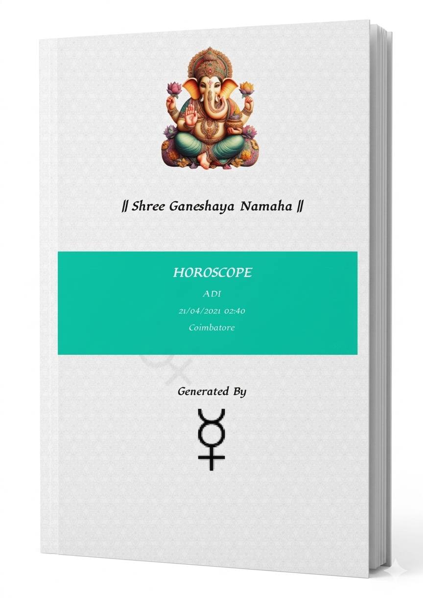 Sample Vedic horoscope PDF report book