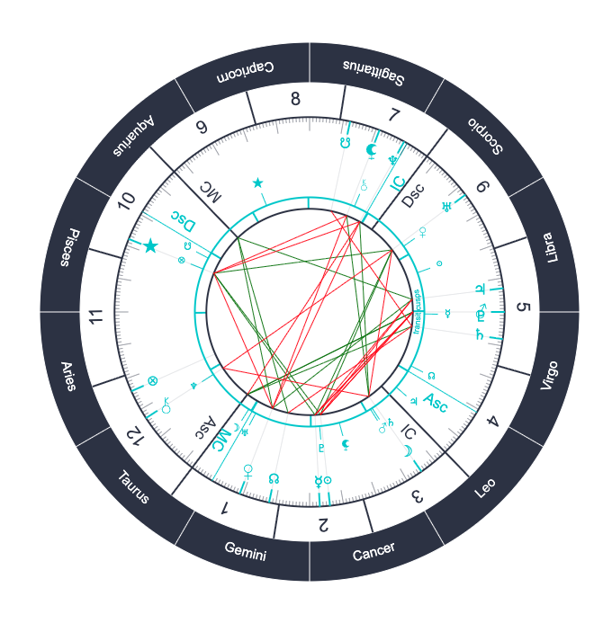 Western chart wheel for app UI and sharing
